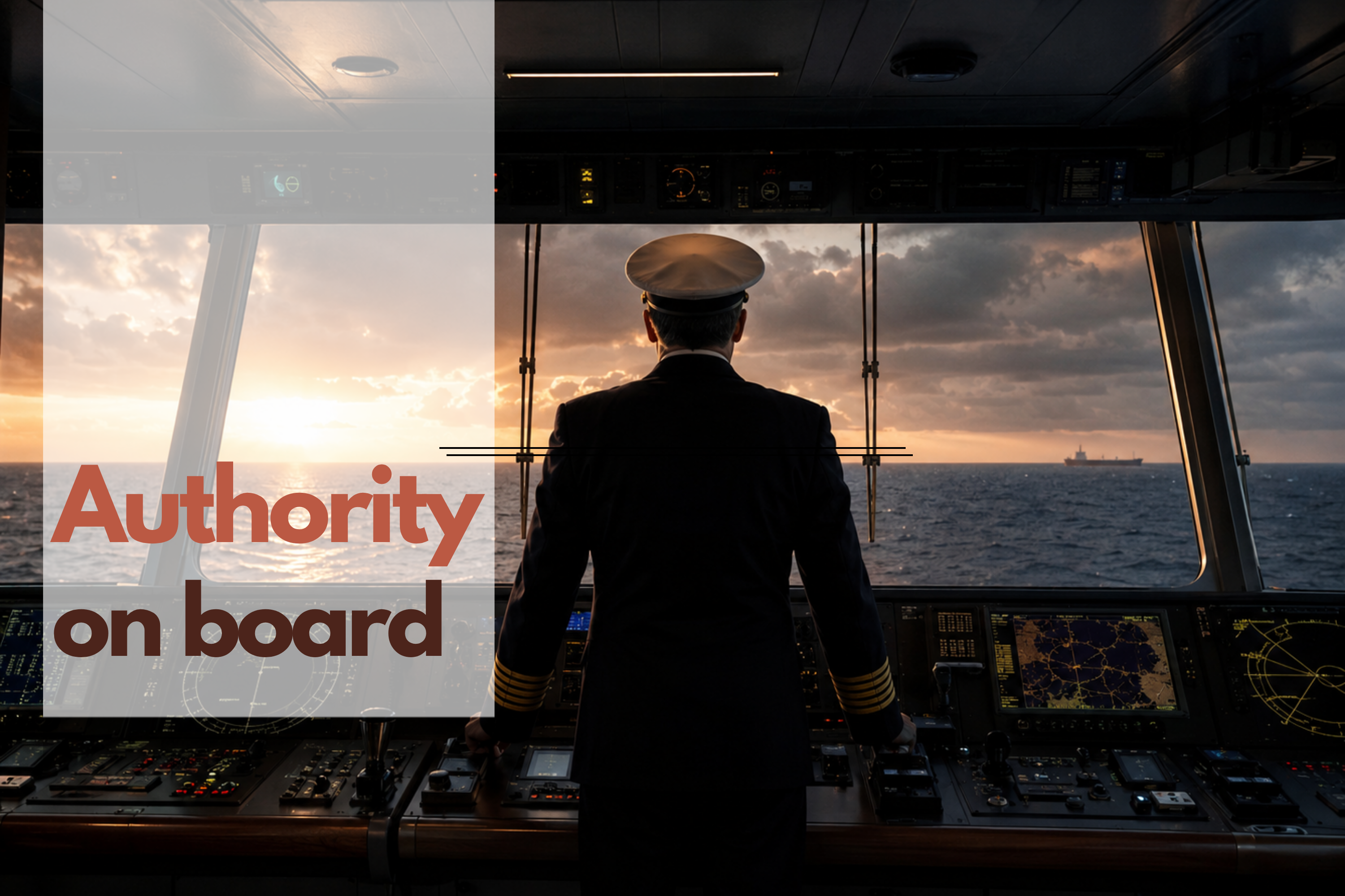 The captain or ship's master: the highest authority at sea
