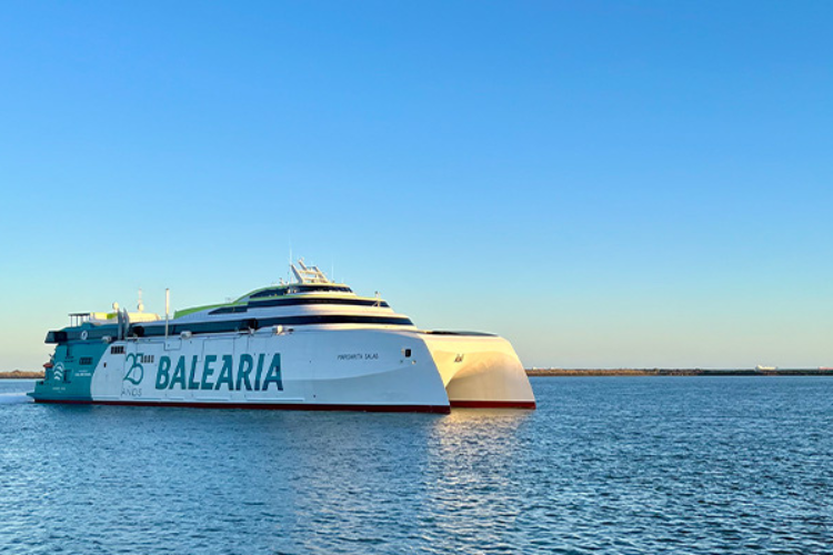 La flota Balearia y su ultimo fast ferry Margarita Salas